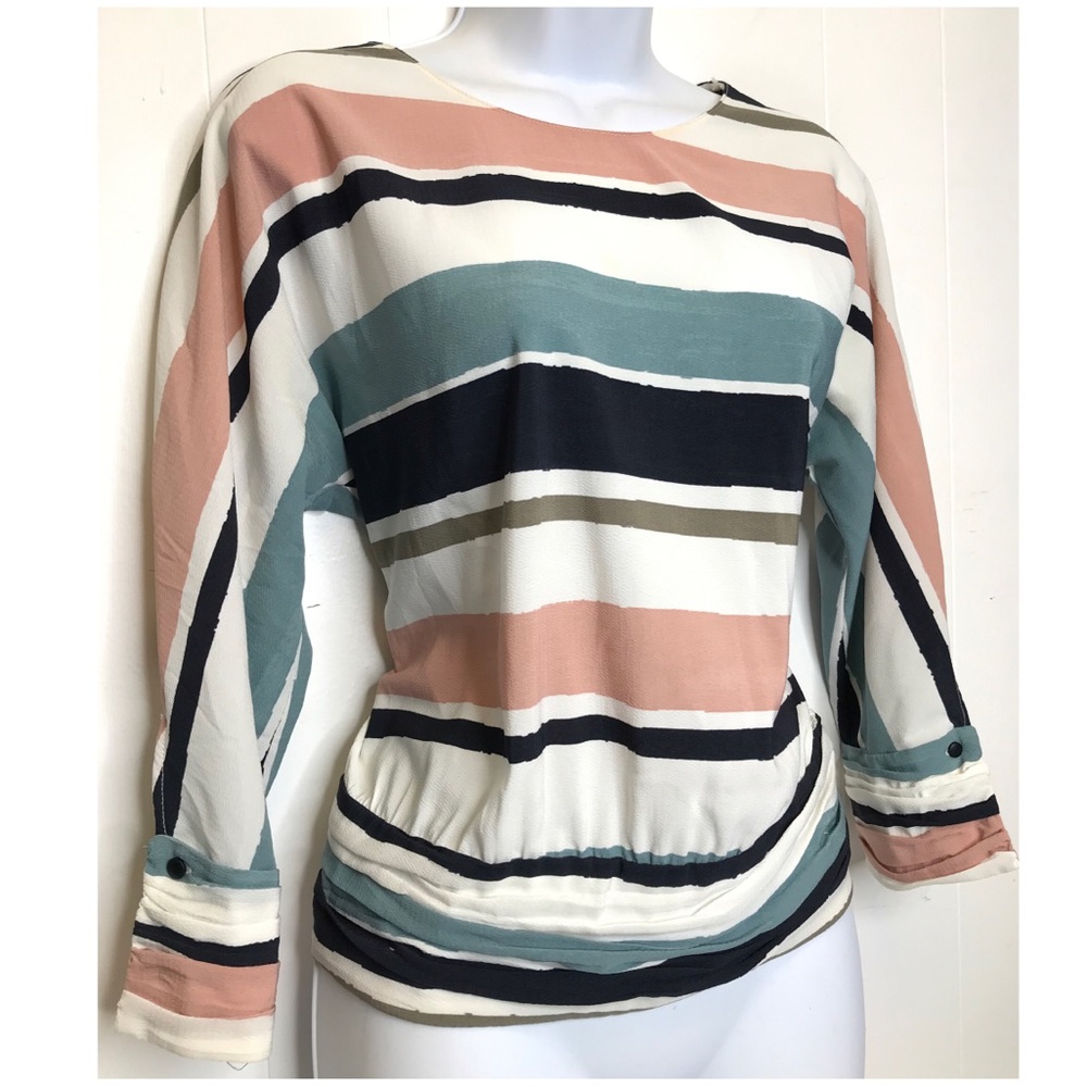Zara Basic Collection | Long Sleeve Striped Blouse